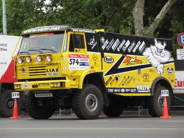 Dakar Rally truck at the Park Ferme